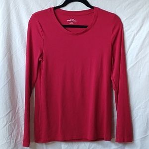 Women's Medium Eddie Bauer Red Long sleeve tee